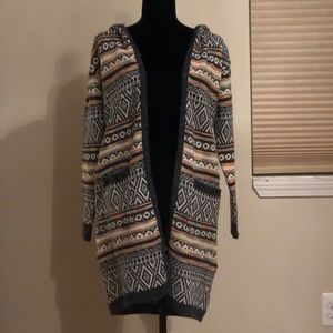 Monteau knit hooded cardigan